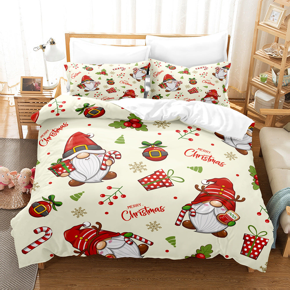 Christmas Digital Printed Woolen Bedding Set